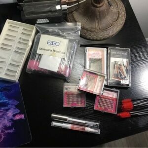 (154) Professional Assorted Lash Extensions & Mascara Brushes Eye Patches Plus